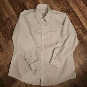 Brooks Brothers Shirt Men's Medium Navy White Regent Fit Button Down